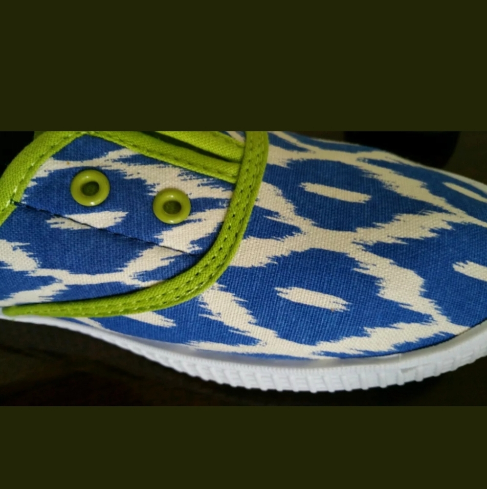 New Curve for Women Sneakers Gumshoes Blue Green - Picture 5 of 5